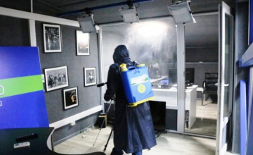 „ათინათის“ შენობაში დეზინფექცია ჩატარდა