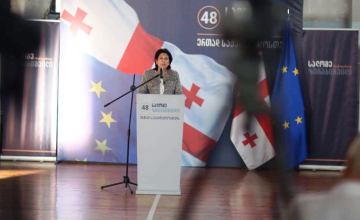 სალომე ზურაბიშვილი მთავარანგელოზ გაბრიელისა და პეტრე მოციქულის სახელობის ცენტრის - „პეგასის“ მშენებლობის პრეზენტაციას დაესწრო