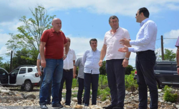 ხელისუფლების წარმომადგენლები ჩხოროწყუში მიმდინარე პროექტებს გაეცნენ