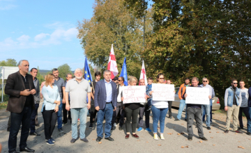 დავით ბაქრაძე ენგურის ხიდზე: ოკუპაციის დამარცხება ჩვენს ხელშია (ვიდეო)