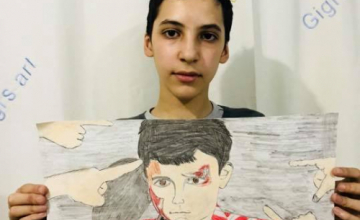 STOP BULLYING - გიგი სიჭინავას ნახატში