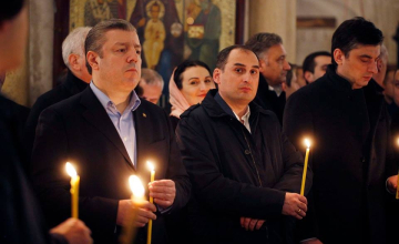 გიორგი კვირიკაშვილი საშობაო წირვას სამების საკათედრო ტაძარში დაესწრო