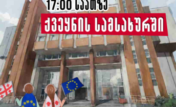ყოველდღე ქვეყნის სამსახურში - დღეს ზუგდიდში აქცია ისევ გაიმართება